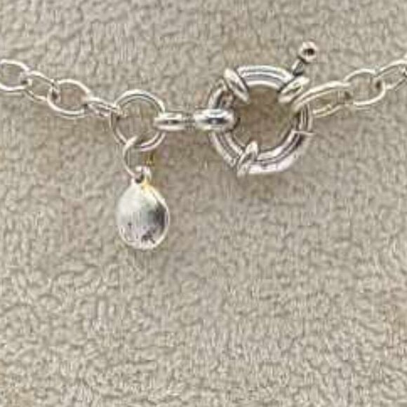 J Crew Silver Tone Faux Pearl Crystal Beads Ball Long Necklace - Picture 10 of 10